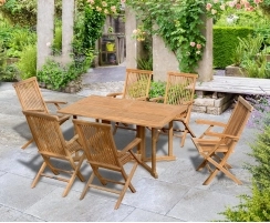 Shelley 6 Seater Gateleg Table and Folding Chairs
