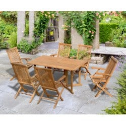 Shelley 6 Seater Gateleg Table and Folding Chairs
