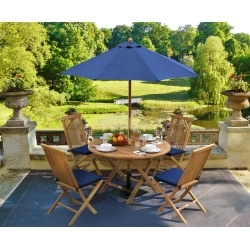 Suffolk 4 Seater Folding Dining Set with Ashdown Chairs