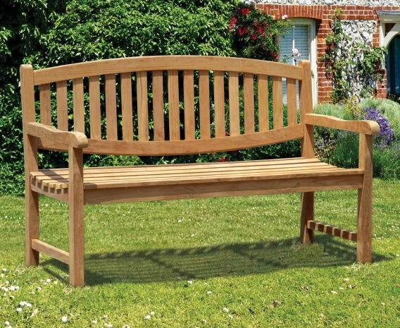 Ascot 3 Seater Teak Garden Bench – 1.5m