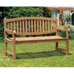 Ascot 3 Seater Teak Garden Bench – 1.5m