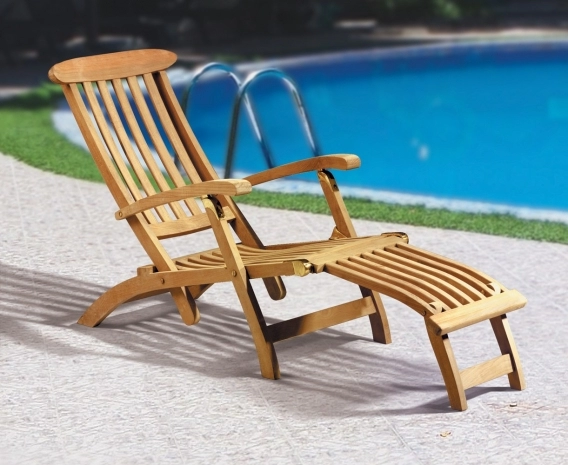 Wooden Steamer Chair, Teak Deck Chair