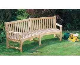 Connaught Benches | Teak Curved Garden Benches