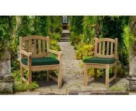 Ascot Chairs | Teak Garden Armchairs