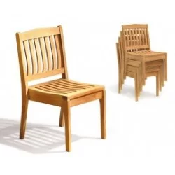 Stacking Garden Chairs | Stackable Dining Chairs | Teak Stacking Chair