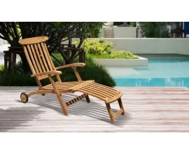 Garden Deck Chairs | Reclining Deck Chairs | Teak Steamer Deck Chairs