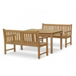 Garden Table and Benches | Garden Bench Dining Set