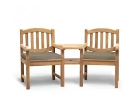 Outdoor Loveseats | Teak Companion Seats | Jack and Jill Seats