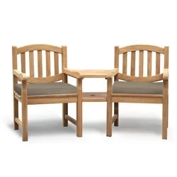 Outdoor Loveseats | Teak Companion Seats | Jack and Jill Seats