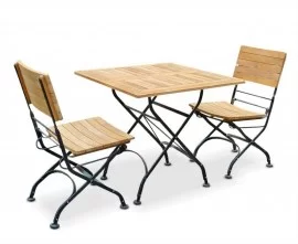 Outdoor Bistro Set | Garden Bistro Table and Chairs | Teak Bistro Set