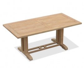 Cadogan Teak Pedestal Tables | Rectangular Pedestal Dining Tables