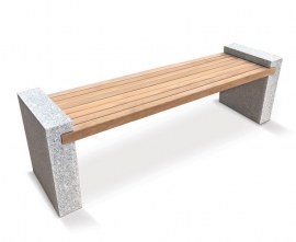 Gallery Benches | Modern Benches | Teak and Granite Benches