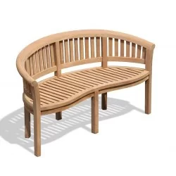 Wimbledon Bench | Banana Garden Benches | Teak Peanut Benches