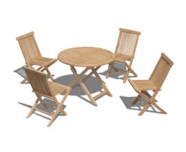 Teak Folding Garden Dining Sets | Low Back Garden Chairs