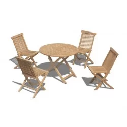 Teak Folding Garden Dining Sets | Low Back Garden Chairs