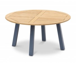 Disk Teak and Aluminium Dining Tables | Metal and Teak Garden Tables