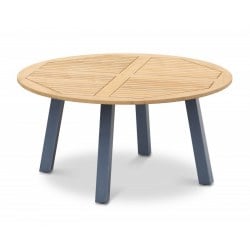 Disk Teak and Aluminium Dining Tables | Metal and Teak Garden Tables