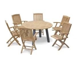 Teak & Metal Dining Sets | Steel and Teak Garden Dining Sets