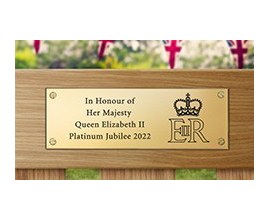 Platinum Jubilee Benches | Commemorative Brass Plaques for Jubilee