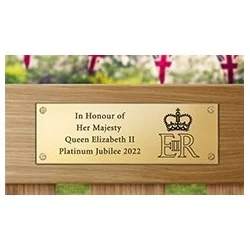 Platinum Jubilee Benches | Commemorative Brass Plaques for Jubilee