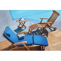 Free Folding Table with Selected Loungers, Steamers and Adirondacks