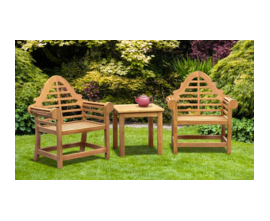 Teak Tea Table & Armchair Sets | Tea for Two