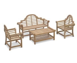 Lutyens-style Teak Garden Furniture | Lutyens-Style Benches and Chairs