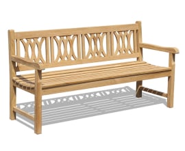 Grosvenor Decorative Teak Benches | Decorative Garden Benches