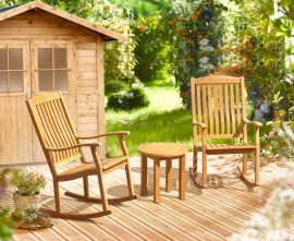 Outdoor Rocking Chair Set | Coffee Table Set