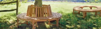 Teak Tree Seats and Backless Tree Benches